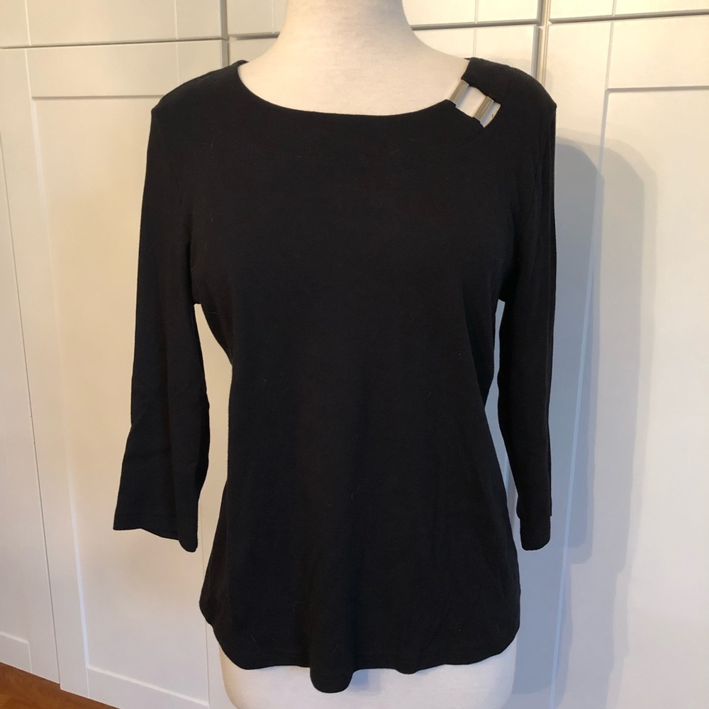 3/4 Sleeve Black top size large
